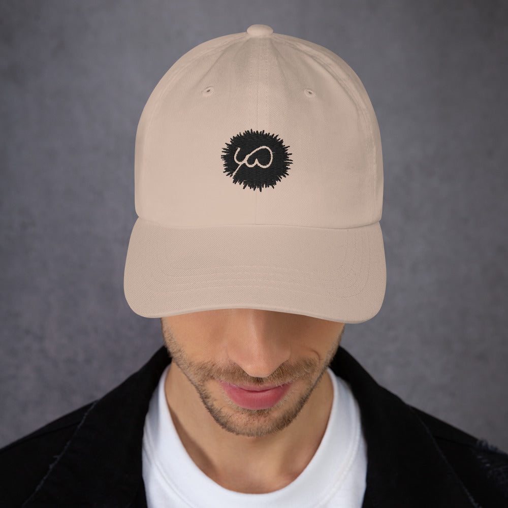 Stone Cap- Front Design with an Black Embroidery of Uniwari Logo- Back Design with an Black Embroidery of Uniwari Logo