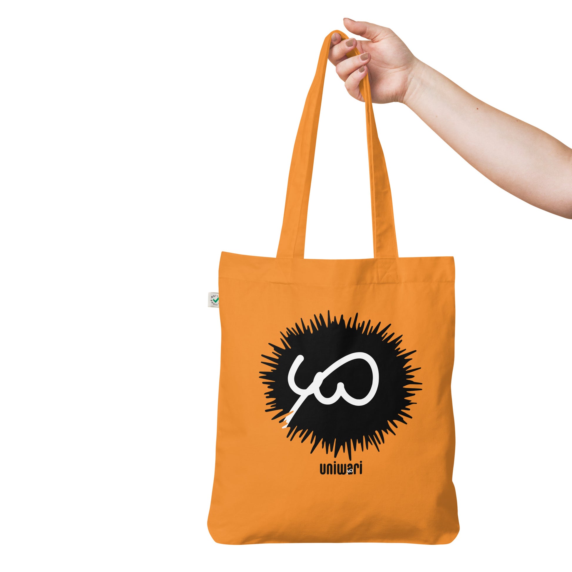Orange Tote Bag- Front Design with Uniwari Logo print