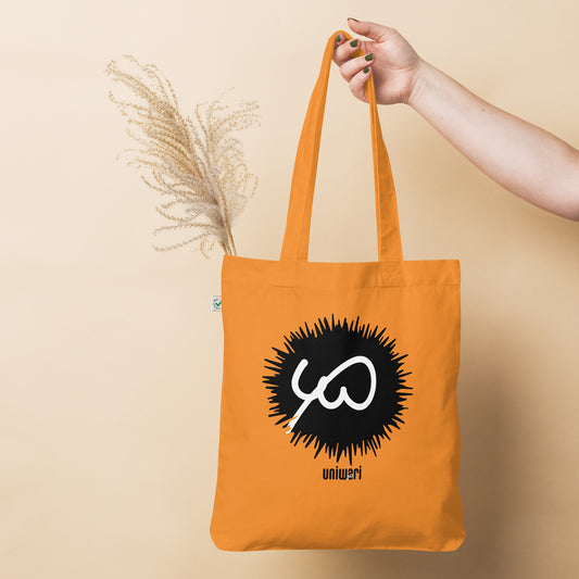 Orange Tote Bag- Front Design with Uniwari Logo print