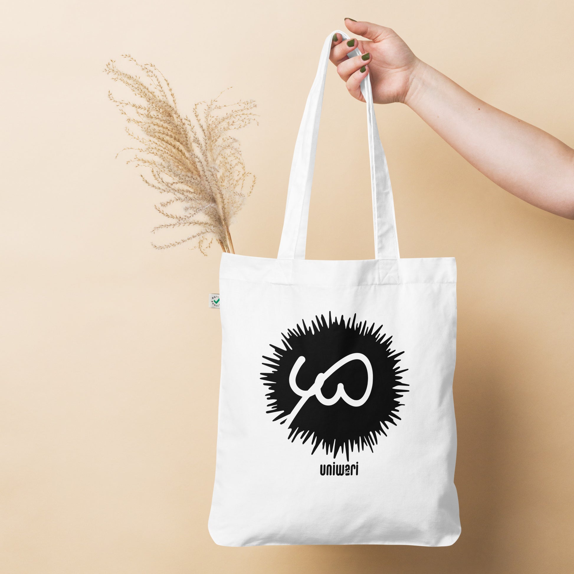 White Tote Bag- Front Design with Uniwari Logo print