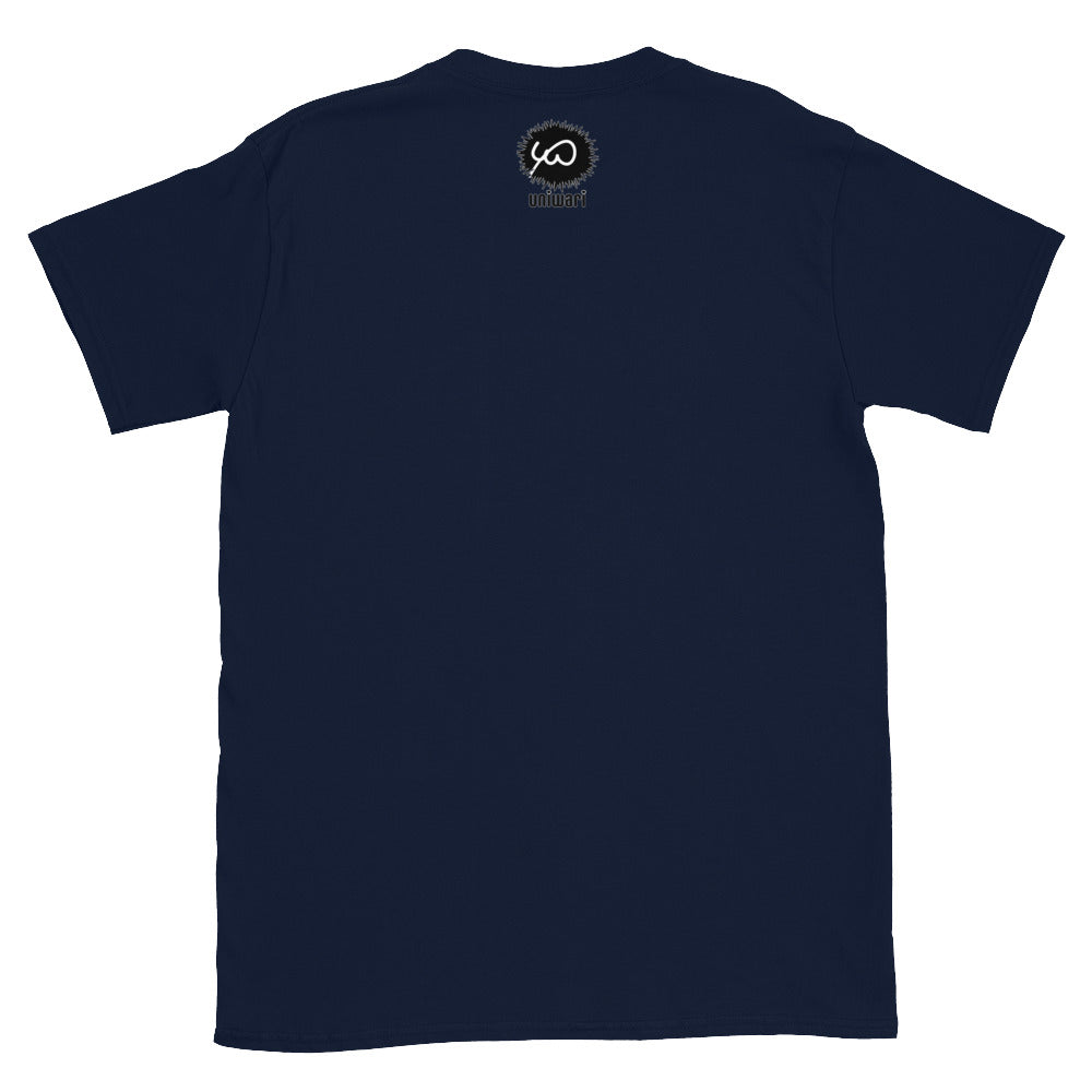 Navy High Quality Tee - Front Design with White print of the phrase "What Happens in Osaka Stay in Osaka" - Back with Uniwari Logo